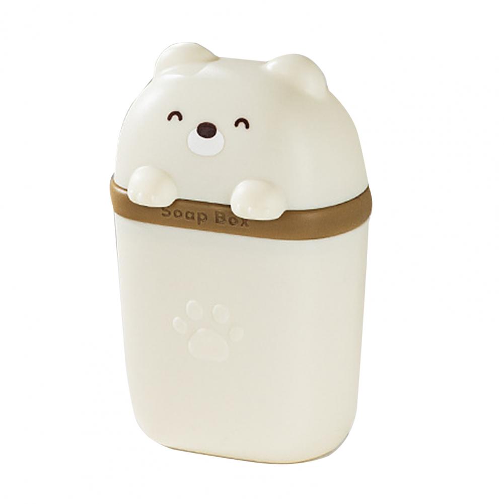 Portasapone Portatile Design Compatto Orsetto Cartone Animato Portasapone Impermeabile Viaggio Scatola di Stoccaggio Sigillata Portasapone Drenante