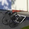Foldable Non-Slip Aluminum Alloy Wheelchair Ramp with Handles, Max. Load 272 kg, Black