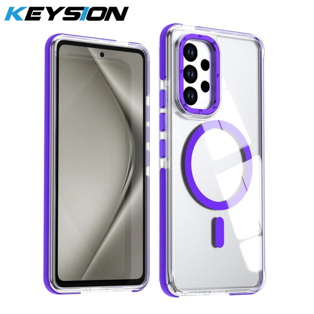 

KEYSION HD Transparent Magnetic Case for MagSafe for Samsung A53 5G A13 5G Clear Shockproof Phone Cover for Galaxy A13 4G A53 5G for Samsung A13 5G