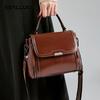 Female Retro Messenger Shoulder Bags Women Luxury Designer Oil Wax Cowhide Leather Handbags Lady Commuter Handbill Crossbody Bag