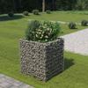 VidaXL Raised Bed with Gabion Galvanized Steel Silver 90x90x100 Cm Planter 143556