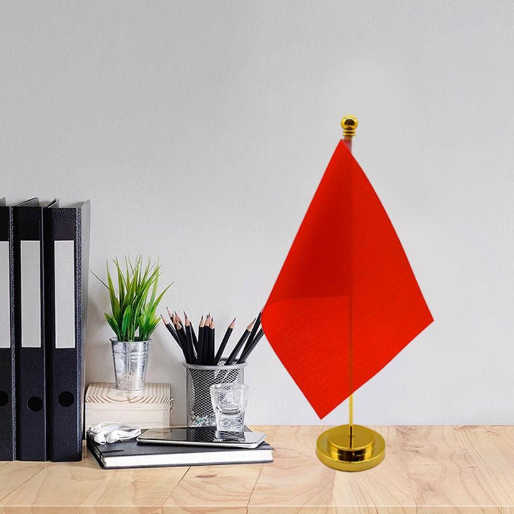 Bezšroubový stolní držák na vlajku Kovový stožár Jednoduchý stojan na vystavení vlajek Zasedací místnost