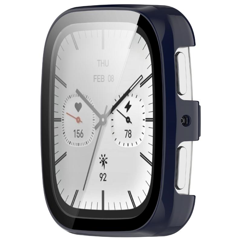 Smartwatch Cover Shell Case with Tempered Glass Film for Active 2 Square Screen Protector Film Cover Scratchproof Case