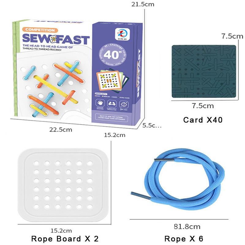 Kids Montessorri Toys Fine Motor Skills Training Threading Toys For Toddler Logical Thinking Social Games  Early Education Aid