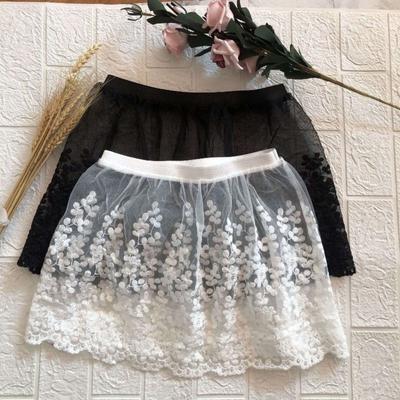 Transparent Lace Underskirt Slips High Waist Mesh Underskirt Slips Dress  Girls