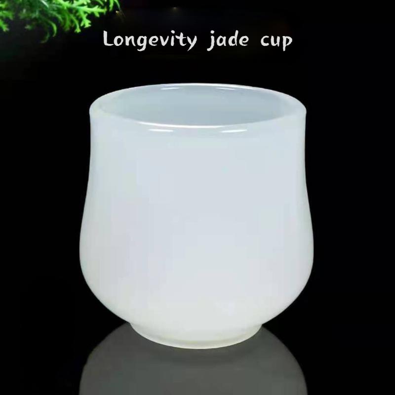 Emerald Teacup Wine Glass Kung Fu Tea Set Health High-end Jade Natural Jade Set Jadeware Chinese Style Tea