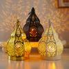 1pcs Iron Gourd Hollow Candlestick Projection Atmosphere Garden Lamp Courtyard Decoration Lamp Home Decoration Ornament