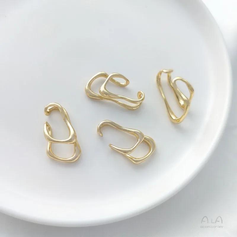 1Pcs Punk Metal Double Layer Ear Cuff Ear Clip for Women No Pierced Geometric Earcuff Ear Wrap Earcuff Clips Jewelry Gifts
