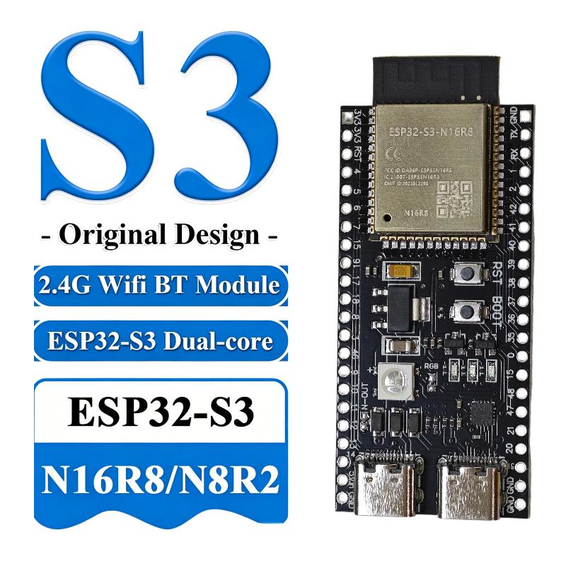 ESP32 S3 Dual-Core Entwicklungsplatine Hohe Leistung 2,4G WiFi Bluetooth Unterstützung für Smart Home Projekte
