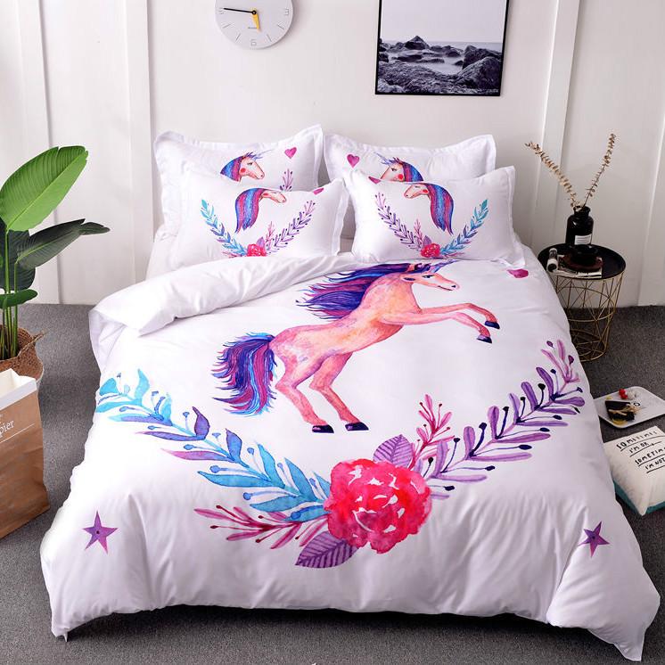 3d Watercolor Unicorn Bedding Quilt Cover Pillowcase Set Bed S Super King At Affordable Free Real Reviews With Photos Joom 3d Watercolor Unicorn Bedding Quilt, Super King Size Unicorn Bedding
