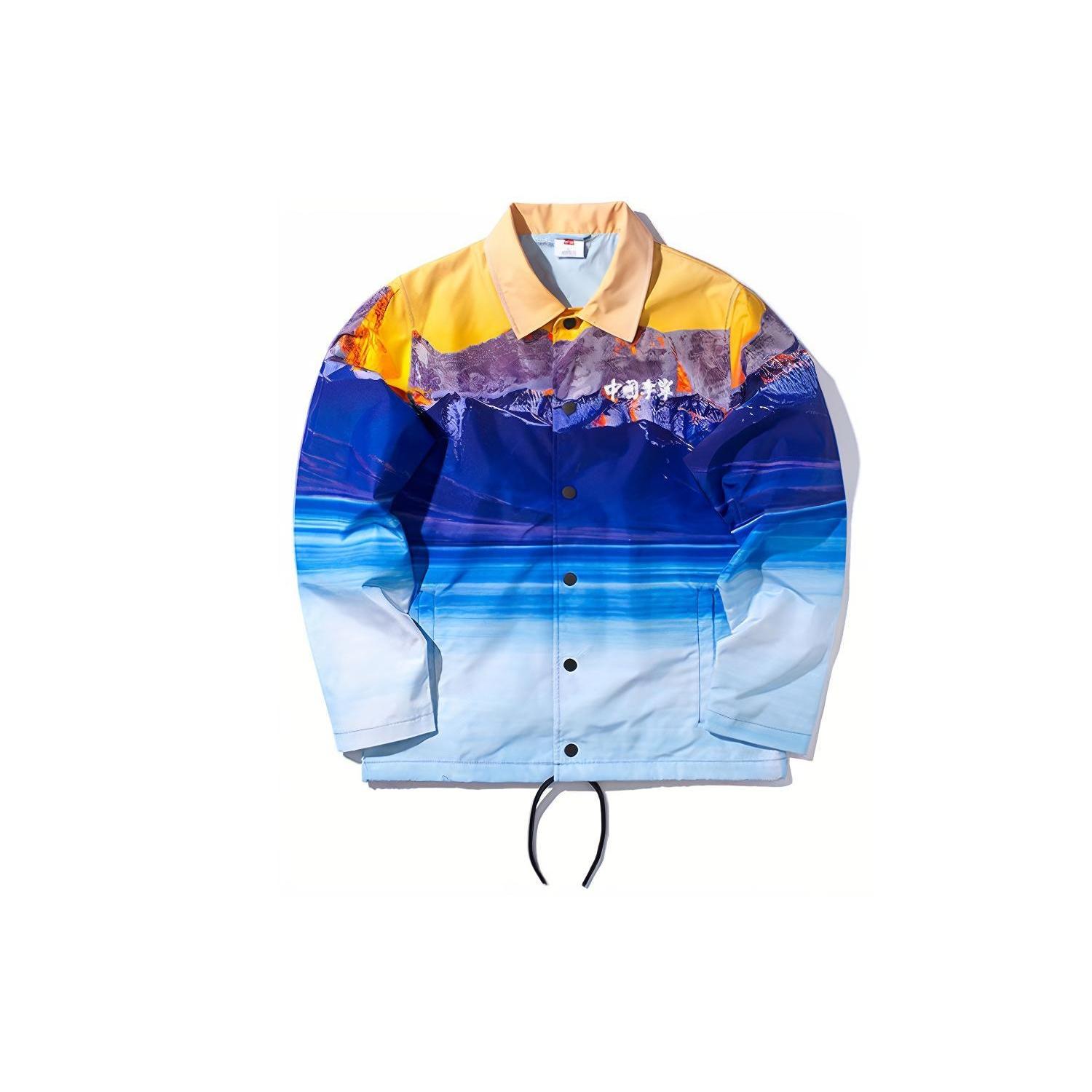 Li-Ning Sports Fashion Series Blue Printing Jacket  Sky  Men s AFDP629-1 S