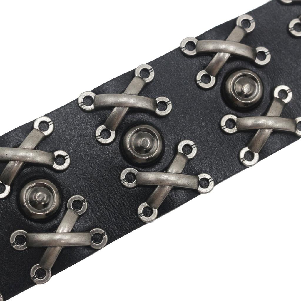 Europäisch-Amerikanisches Punk Retro Nieten Lederarmband - Hip Hop Rock Accessoire