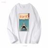 Shark Ukiyo E T Shirt Vintage Washed Casual Fashion Versatile Top For Everyday Wear Comfortable Stylish Homme Soft