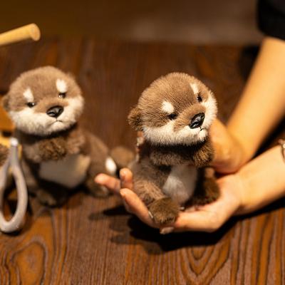 Niedlicher Otter Plüsch Schlüsselanhänger Realistischer Stofftier Otter Anhänger Puppe Weiche Plüschtiere Schlüsselring zur Taschen Dekoration Geschenke Mädchen