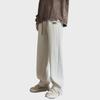 Men's Oversized Plush Corduroy Sweatpants - Thick, Wide-Leg, Straight-Fit Trousers for Autumn/Winter
