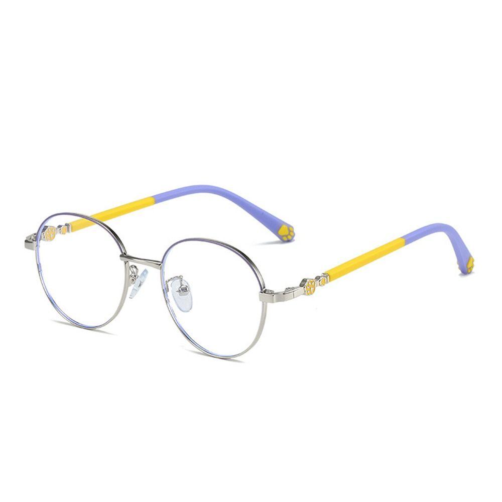 Blue Light Blocking Glasses for Kids Cute Cat Paw Pattern Optical Eyewear Children Boys Girls Anti Blue Rays Computer Goggles