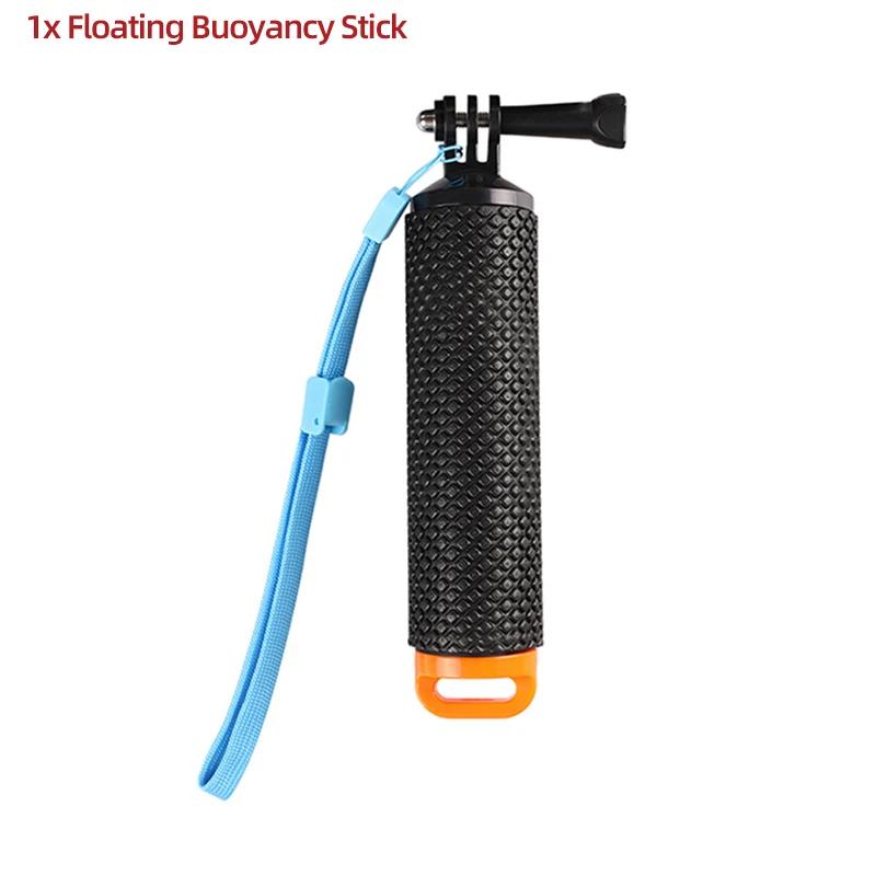Floaty Waterproof Hand Grip Monopod For GoPro Hero13 12 11 10 9 8 7, Insta360, DJI OSMO Action SJCAM AKASO Camera Accessory
