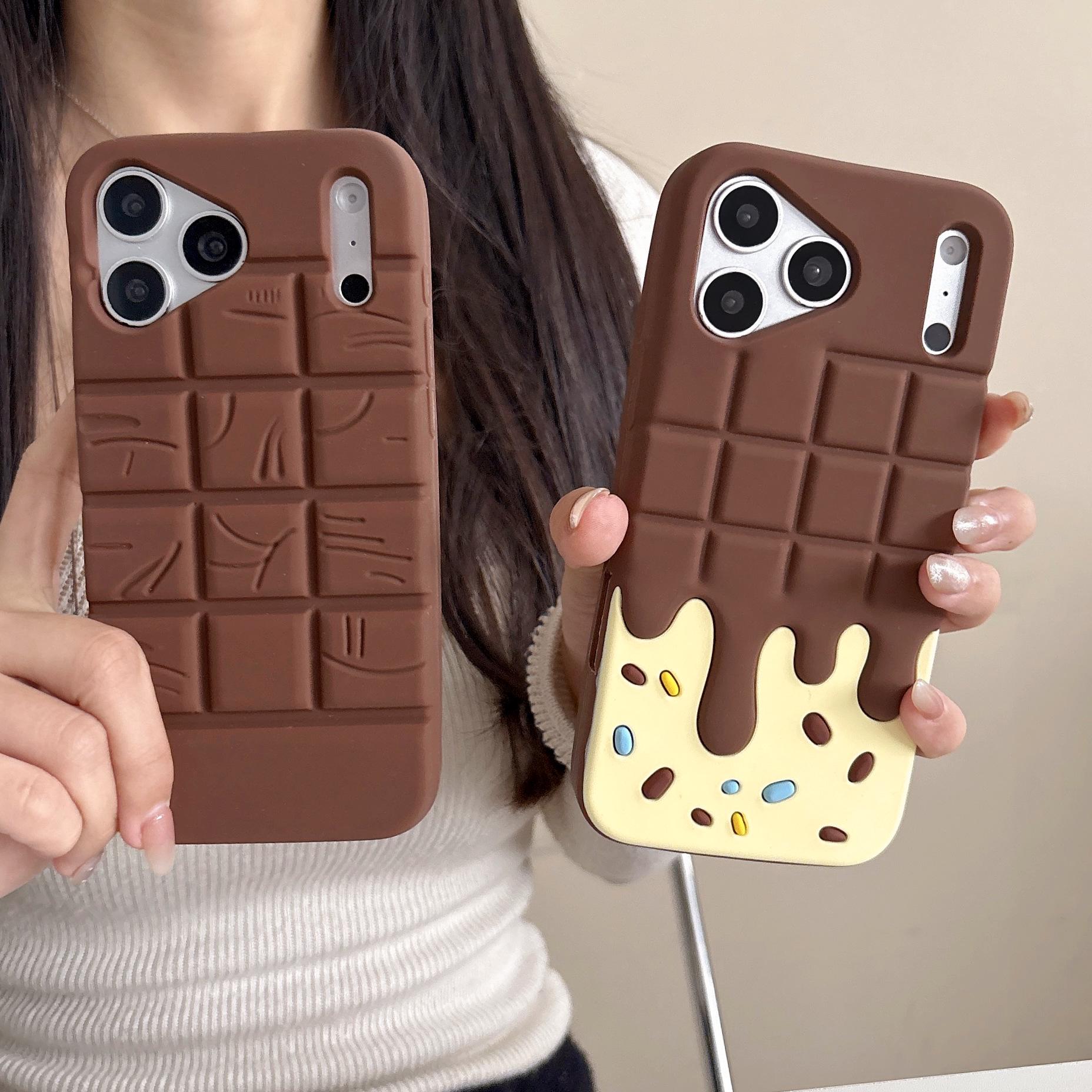 

iPhone 17 Candy Chocolate Drop-proof Case, Compatible with 14/15/16 Pro Max iPhone 15 Pro