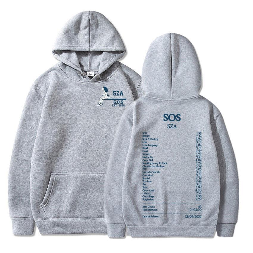 SZA Good Days Graphic Hoodie SOS New Music Album Vintage Sweatshirts Oversized Unisex's Hip Hop Harajuku Pullover Streetwear Unisex
