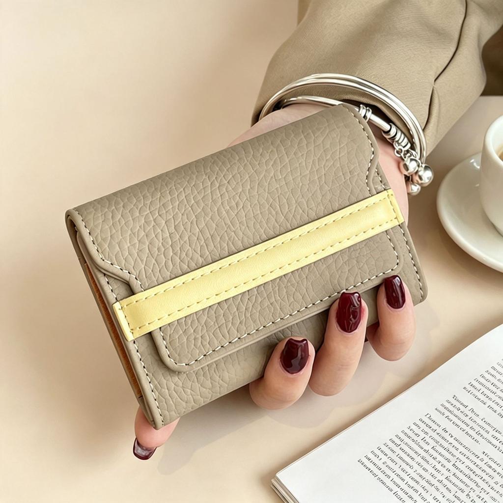 Wallet, Japanese and Korean Organ Bag, Short Multi-card Position, Women's Multi-function Change Bag, Card Bag.
