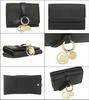 Wallet CHC21WP946 F57 Black ALPHABET Alphabet Leather Mini Trifold Wallet [Chloe] (Trifold Wallet) Women's [Brand] [Item]