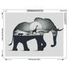 Black Animals Diamond Painting Cross Stitch Wall Decor Elephant Patterns Rhinestone Needlework Art