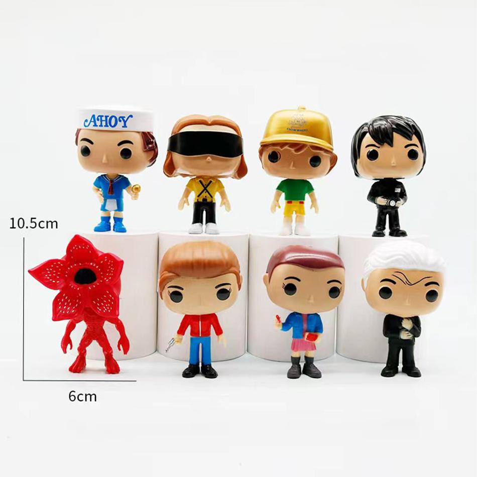 12pcs Strangers Figure Jane Ives/Will Byers/Mike Wheeler Action Cosplay Vinyl Figures Toy New Year ornament gift Poseable Articulated Scale Detailed