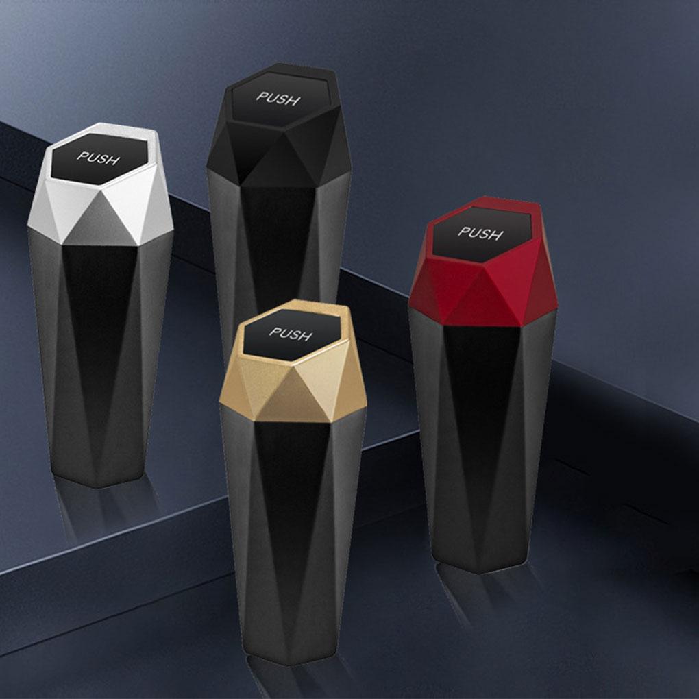 Samochodowy szczelny kosz na śmieci Biurowy hotelowy kosz na śmieci z pokrywą Przenośny pojemnik na odpady Kosz na śmieci Automobilowy samochodowy Czarny