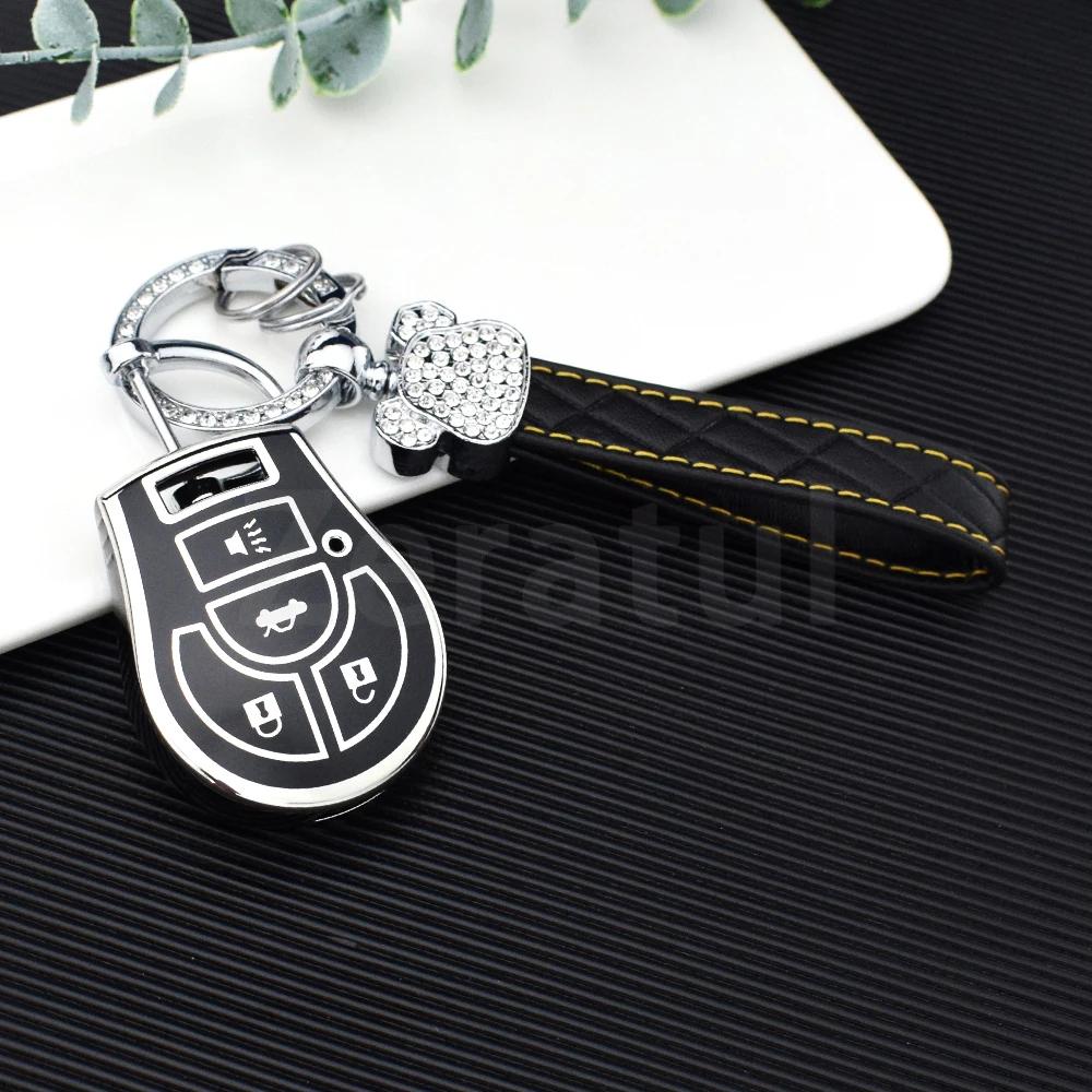4 Buttons For Nissan Juke March Qashqai Sunny Sylphy Tiida X-Trail Auto Car Remote Key Case Cover Shell Fob Holder Keyless