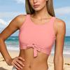 1Pcs Women's full coverage bikini gathering swimsuit top sports bra swimsuit top