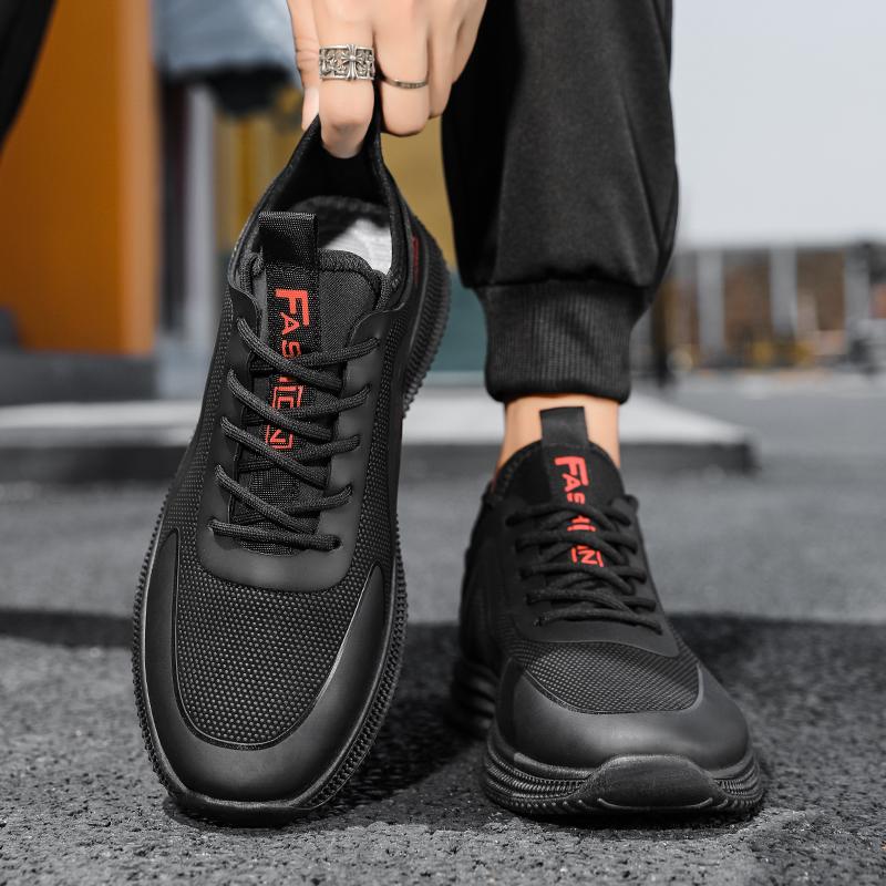 Fashion New Men's Thin Flat Stain Resistant Lightweight Soft Sole Casual Comfortable Shoes Fashionable Streamlined Non-Slip Sneakers