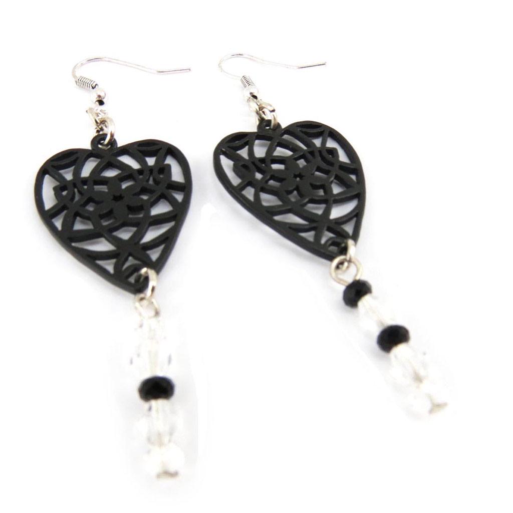 NOA [J4172] - Cercei Creator 'Love' negru alb