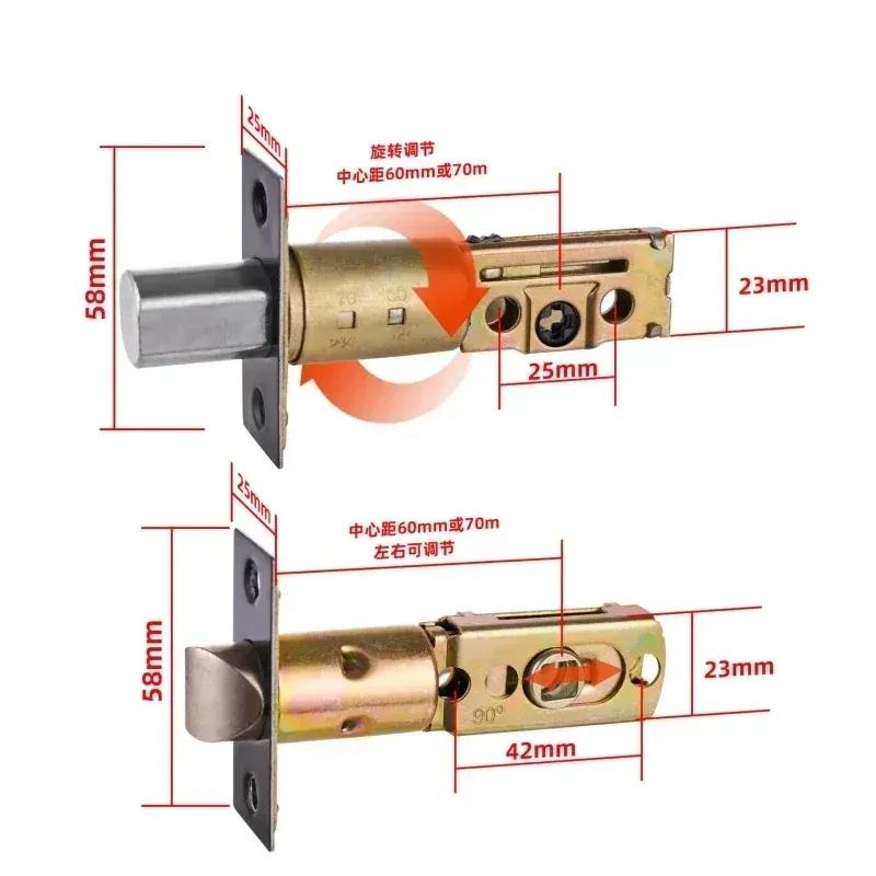 1 Set Zinc Alloy Door Locks European Style American Outdoor Door Lock Villa Entrance Door Large Handle Anti-theft Lock with Key