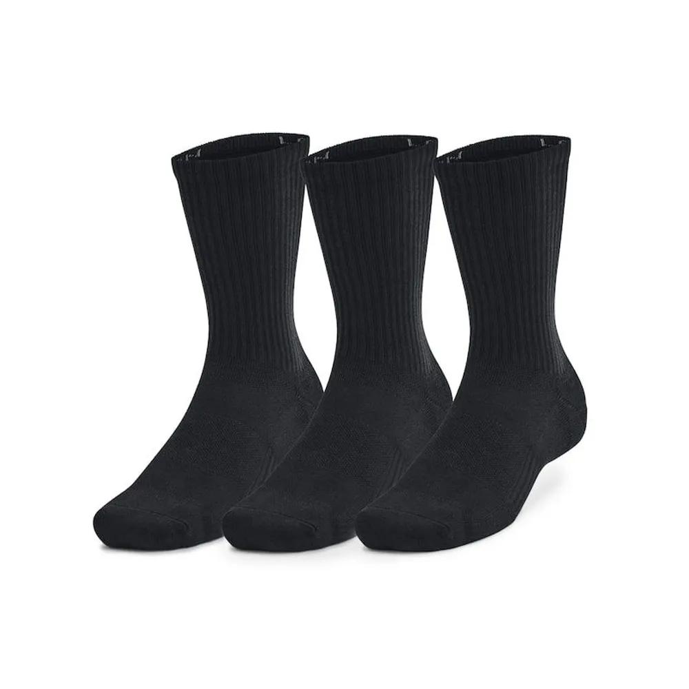 UNDER ARMOUR Unisex Training Cotton Crew Socks 3 Pairs 1386311-001 M