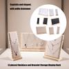 Pack of 3 Natural Wood Jewelry Organizers Stand for Necklace and Bracelet Presentation in Shops or Homes