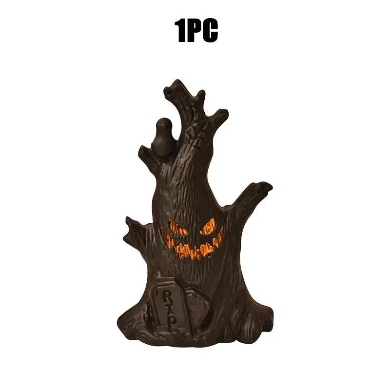 

Halloween Horror Atmosphere Ghost Faces Tree Stumps LED Night Light Ghost Lights Haunted Rooms Escape Home Decoration 1pc