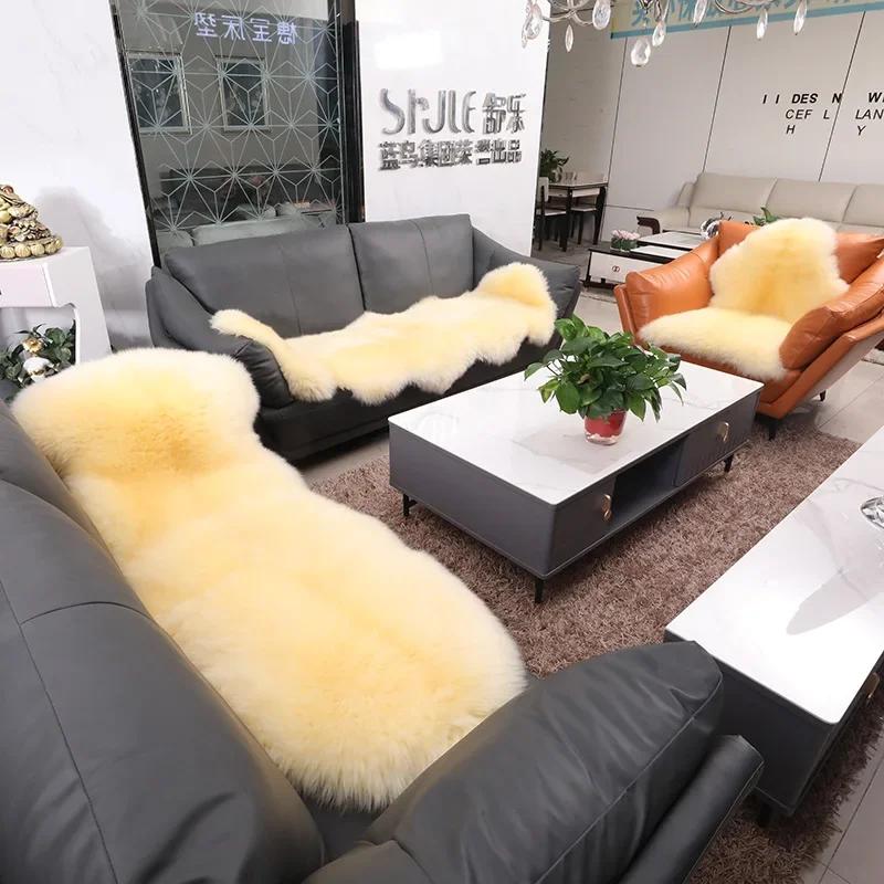 

Ковер из натуральной овчины Роскошный Австралийский Мягкий Маленький Ковер из Овечьей Шерсти Коврик Подушка для Дивана Натуральное Меховое Одеяло Напольный Ковер из Овчины 0.5P 55X60cm