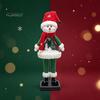Christmas Village Display Pieces LED Lighted Figurine, Swirling Glitter Santa Claus Elk Snowman Unique Presents for Friends Decoration with