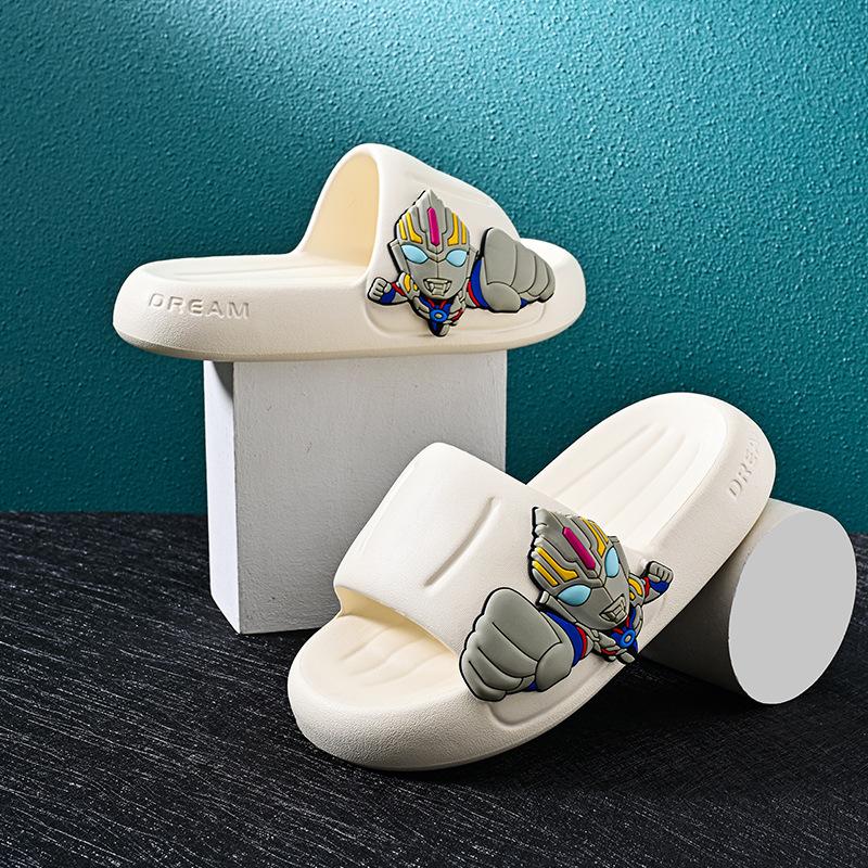 

And Durable Fashionable Kids Slippers Boys Eva Soft Bottom Slipon Slides Summer OffWhite,170mm