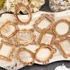 10-Sheet Retro Hollow-Out Material Paper, Intricate Cutout Designs for Journal Decoration, Scrapbooking, DIY Craft Accents