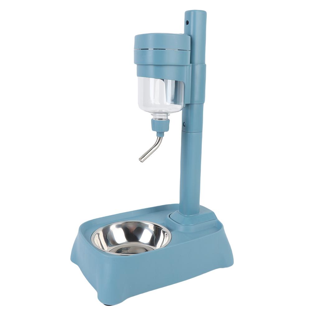 Stående vattendispenser för husdjur med skål i rostfritt stål, hög höjd, katt, hund, vattenmatare, automatisk vattendispenser för husdjur, 500 ml