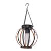 Solar  ing Lantern Outdoor Water Proof Metal Solar Powered Light with Hook for Outside Yard Garden Patio Porch Balcony