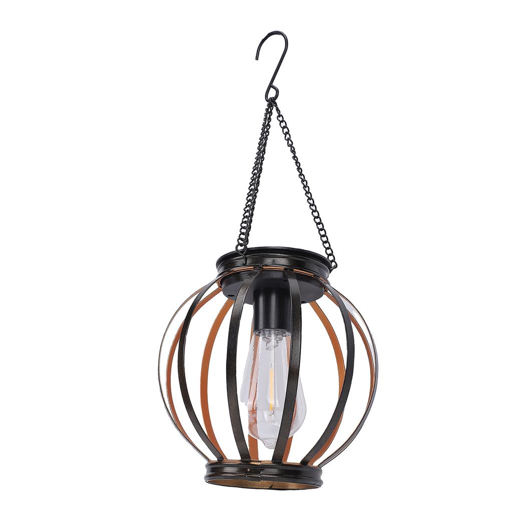 Solar  ing Lantern Outdoor Water Proof Metal Solar Powered Light with Hook for Outside Yard Garden Patio Porch Balcony