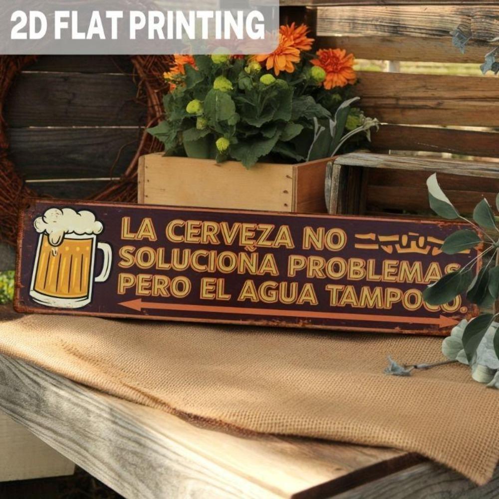 Retro Metal Wall Art for Home Office Beer Bar Decor