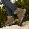 2418 Men's Mountaineering Shoes Boots High Top Anti Velvet Leather Face With Warm Cotton Outdoor Off Road Sports