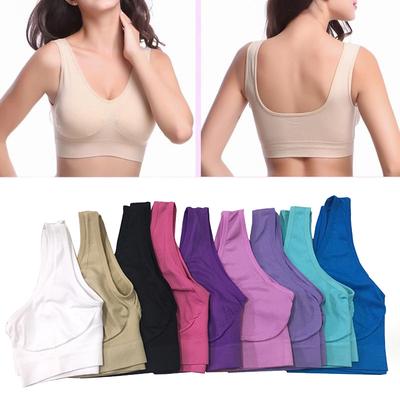 Frauen Nahtlose Fitness Gym Sport Voll Bh Push-Up Drahtlose Unterwäsche Form Tragen Stretch Lift Crop Tank Bh Top Plus größe