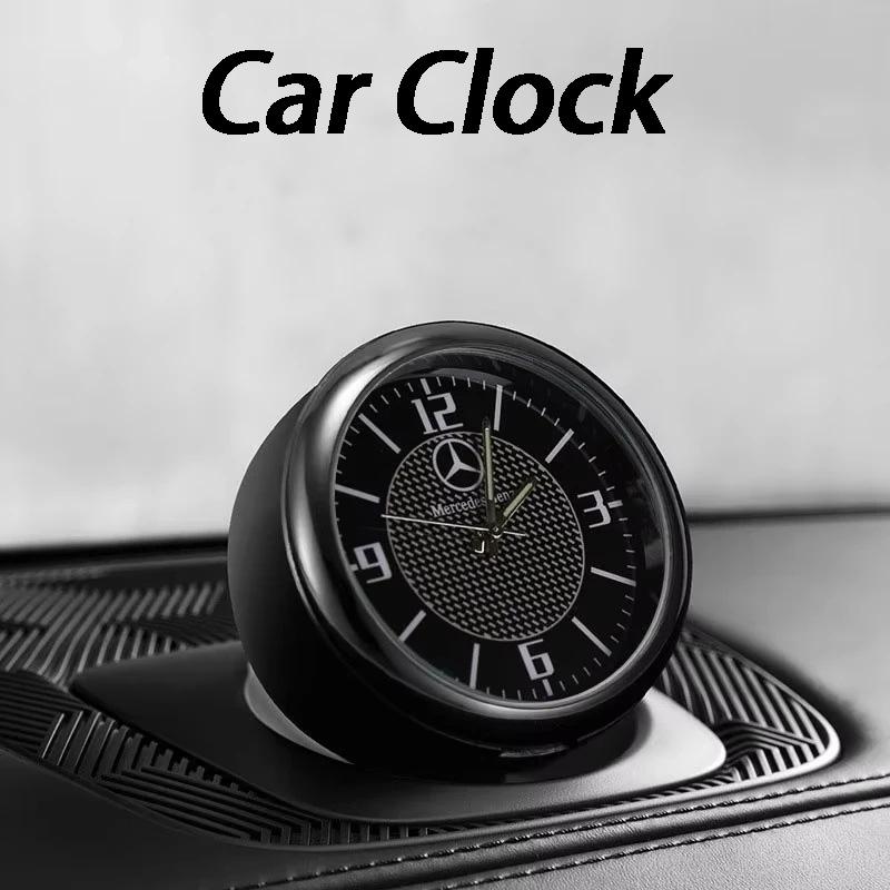 Car Central Control Clock Watch Decoration For Mercedes Benz AMG GLE GLC GLS GLK GLA CLA W203 W206 W205 W210 W220 A C E Class