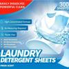50Pcs Hypoallergenic Liquid-Free Laundry Tablets - Powerful Decontamination and Biodegradable Cleaning Strips Fresh Fragrance