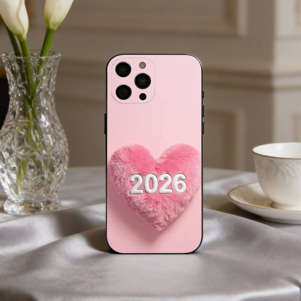

2026 New Year s Art Phone Case For iPhone 17,16,15,14,13,12,11 Plus,Pro Max,XS,Soft Silicone Black Cover iPhone14Plus