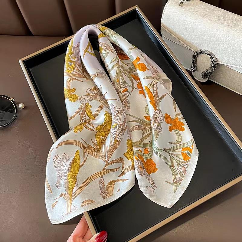 100% Echte Seide Schal Damen Design Quadratisch Kleines Taschentuch Haarband Stirnband Halstuch Damen Bandana